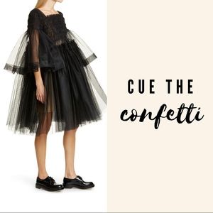 MOLLY GODDARD PEARL TULLE DRESS